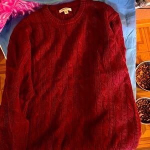 Men’s cotton cable sweater NWT